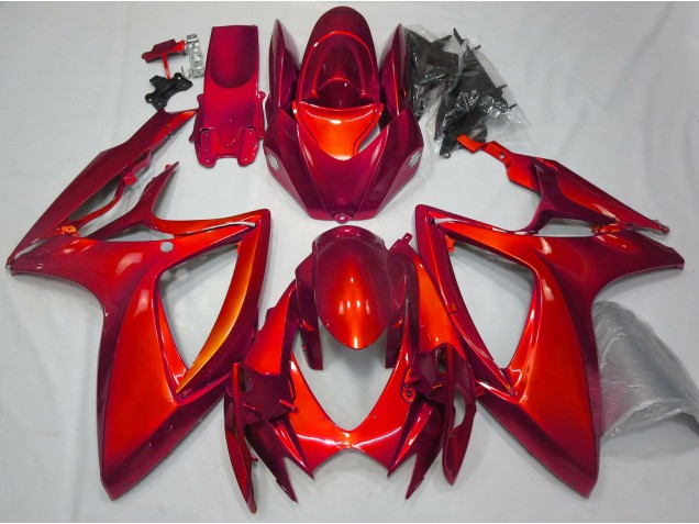 06-07 Rot Glänzend Schlichte Design Suzuki GSXR 600-750 Motorrad Verkleidungen 06-07 Rot Glänzend Schlichte Design Suzuki GSXR 600-750 Motorrad Verkleidungen