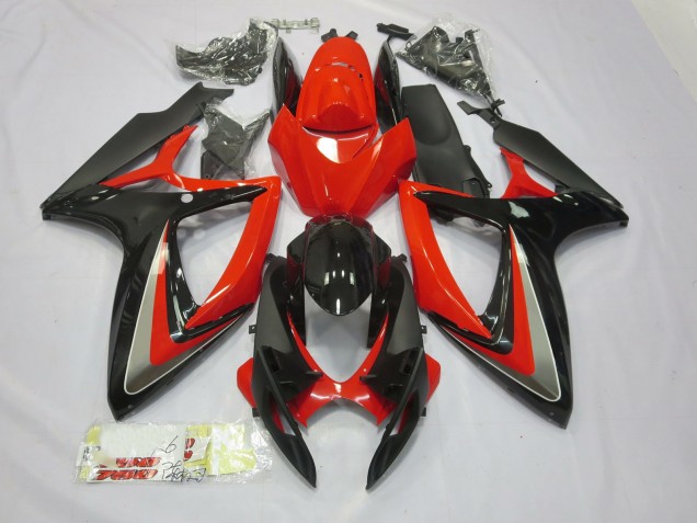 06-07 Rot & Schwarz Suzuki GSXR 600-750 Motorrad Verkleidungen
