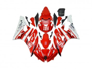 06-07 Rot & Weiß Stern Fiat Yamaha R6 Motorrad Verkleidungen