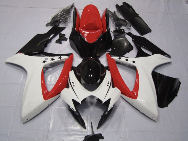 06-07 Rot Stern Suzuki GSXR 600-750 Motorrad Verkleidungen
