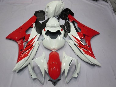 06-07 Rot & Weiß Yamaha R6 Motorrad Verkleidungen