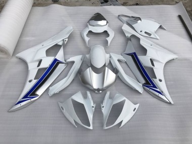 06-07 Silber & Blau Yamaha R6 Motorrad Verkleidungen