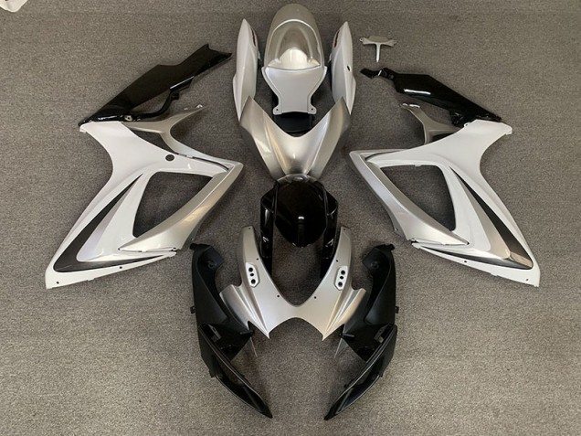 06-07 Silber Weiß OEM Stil Suzuki GSXR 600-750 Motorrad Verkleidungen 06-07 Silber Weiß OEM Stil Suzuki GSXR 600-750 Motorrad Verkleidungen