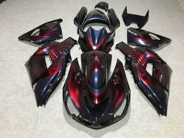 06-11 Flame Kawasaki ZX14R Motorrad Verkleidungen