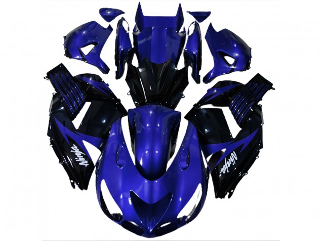 06-11 Glänzend Blau & Schwarz Kawasaki ZX14R Motorrad Verkleidungen 06-11 Glänzend Blau & Schwarz Kawasaki ZX14R Motorrad Verkleidungen