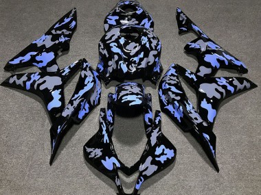 07-08 Blau & Grau Camouflage Honda CBR600RR Motorrad Verkleidungen