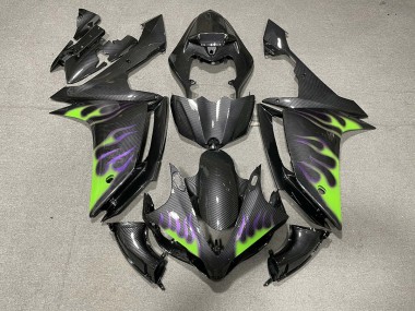07-08 Carbonfaser-Stil Mit Flammen Yamaha R1 Motorrad Verkleidungen