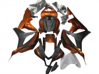 07-08 Gebranntes Orange & Matt Schwarz Honda CBR600RR Motorrad Verkleidungen