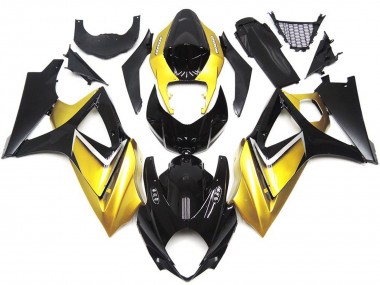 07-08 Goldgelb Benutzerdefiniert OEM-Stil Suzuki GSXR 1000 Motorrad Verkleidungen