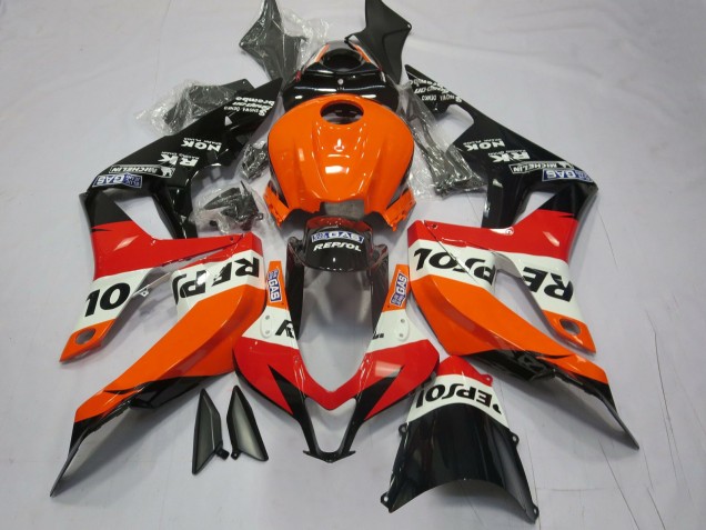 07-08 Leuchtend Orange Repsol Honda CBR600RR Motorrad Verkleidungen