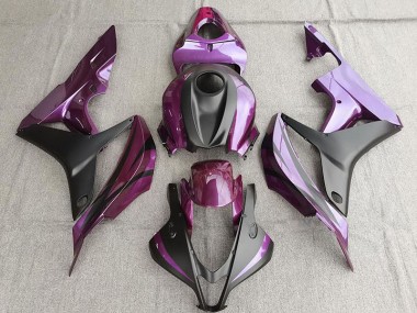 07-08 Lila & Matt Schwarz Honda CBR600RR Motorrad Verkleidungen