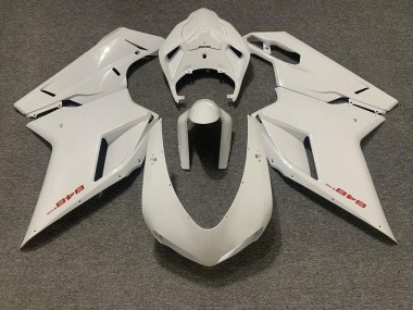 07-14 Glänzend Weiß Ducati 848 1098 1198 Motorrad Verkleidungen
