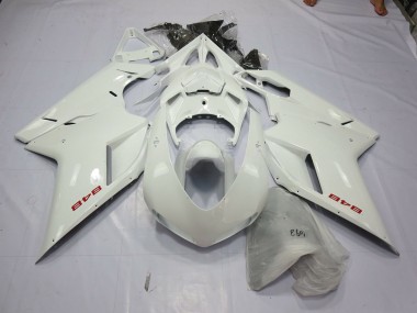 07-14 Weiß Perlmutt Ducati 848 1098 1198 Motorrad Verkleidungen