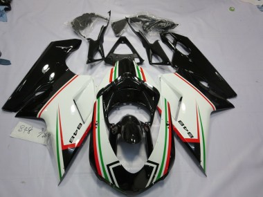 07-14 Schwarz Dreifach Ducati 848 1098 1198 Motorrad Verkleidungen