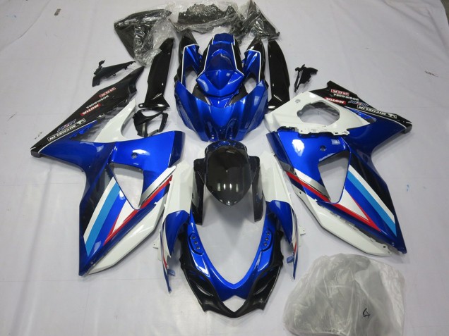 08-10 Blauweiß & Rot Suzuki GSXR 600-750 Motorrad Verkleidungen
