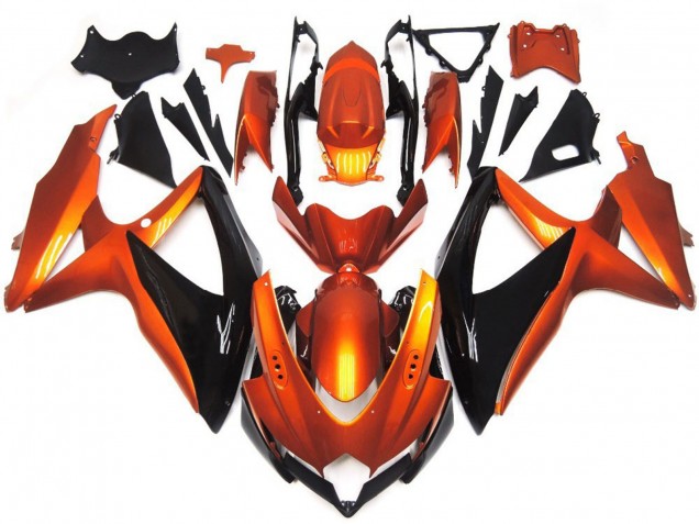 08-10 Bronzeorange & Schwarz Suzuki GSXR 600-750 Motorrad Verkleidungen