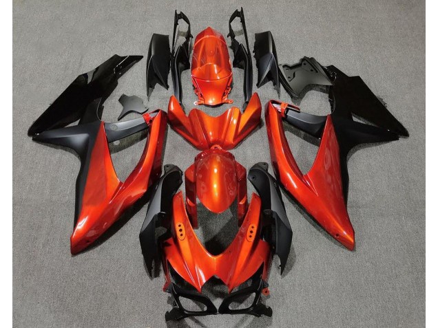 08-10 Kräftiges Orange In Schwarz Suzuki GSXR 600-750 Motorrad Verkleidungen