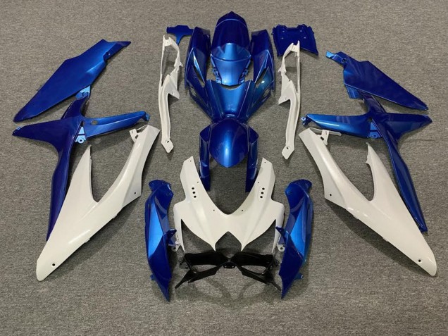 08-10 Perlblau & Weiß Suzuki GSXR 600-750 Motorrad Verkleidungen