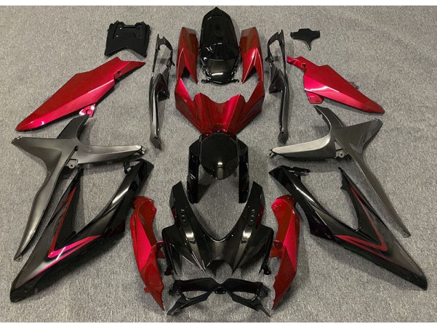 08-10 Rot Glänzend & Grün R Suzuki GSXR 600-750 Motorrad Verkleidungen