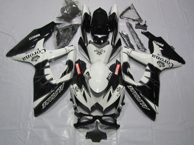 08-10 Schwarz Corona Suzuki GSXR 600-750 Motorrad Verkleidungen