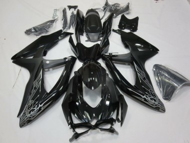 08-10 Silber & Schwarz Suzuki GSXR 600-750 Motorrad Verkleidungen