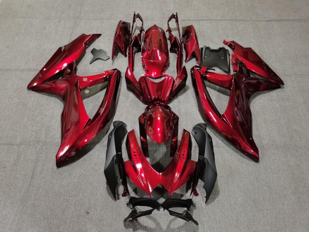 08-10 Tiefrot Suzuki GSXR 600-750 Motorrad Verkleidungen