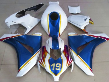 08-11 Glänzend Blau & Weiß Honda CBR1000RR Motorrad Verkleidungen