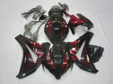 08-11 Rot Flamme Honda CBR1000RR Motorrad Verkleidungen