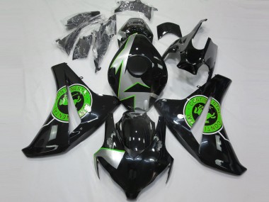 08-11 Schwarz Glänzend & Grün Honda CBR1000RR Motorrad Verkleidungen