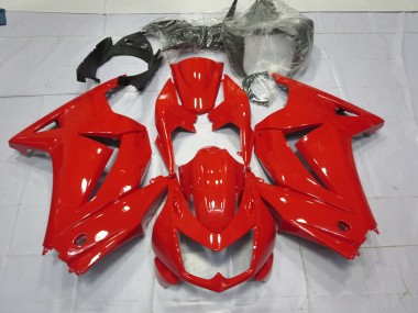 08-12 Rot Glänzend Kawasaki Ninja 250 Motorrad Verkleidungen