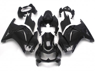08-12 Schwarz-Einfarbig Glänzend Kawasaki Ninja 250 Motorrad Verkleidungen