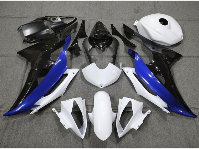08-16 Custom Blau Schwarz & Weiß Yamaha R6 Motorrad Verkleidungen 08-16 Custom Blau Schwarz & Weiß Yamaha R6 Motorrad Verkleidungen