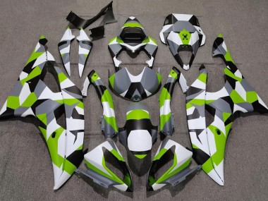 08-16 Hellgrün Tarnung Einfarbig Yamaha R6 Motorrad Verkleidungen