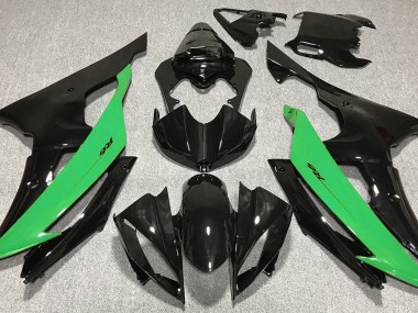 08-16 Schwarz Glänzend & Grün Yamaha R6 Motorrad Verkleidungen