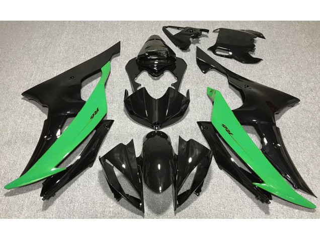 08-16 Schwarz Glänzend & Grün Yamaha R6 Motorrad Verkleidungen 08-16 Schwarz Glänzend & Grün Yamaha R6 Motorrad Verkleidungen