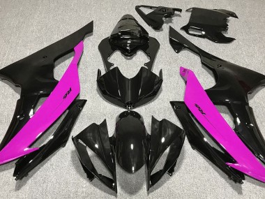 08-16 Schwarz Glänzend & Pink Yamaha R6 Motorrad Verkleidungen