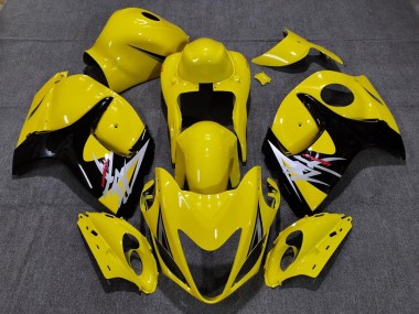 08-20 Glänzendes Gelb Mit Schwarzem Stil Suzuki GSXR 1300 Motorrad Verkleidungen
