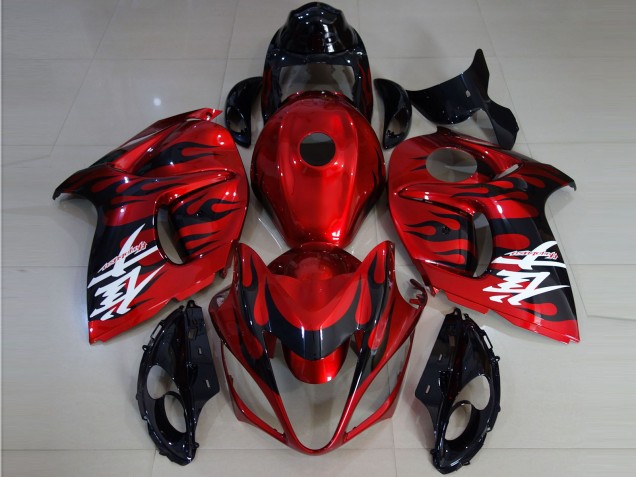 08-20 Leuchtend Rot & Flamme Suzuki GSXR 1300 Motorrad Verkleidungen 08-20 Leuchtend Rot & Flamme Suzuki GSXR 1300 Motorrad Verkleidungen