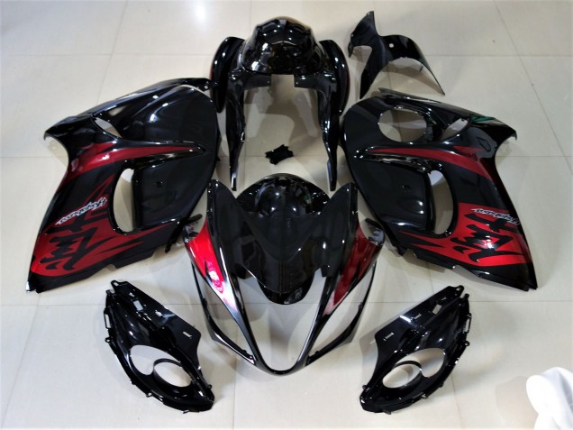 08-20 Schwarz Glänzend & Bonbonrot Suzuki GSXR 1300 Motorrad Verkleidungen 08-20 Schwarz Glänzend & Bonbonrot Suzuki GSXR 1300 Motorrad Verkleidungen