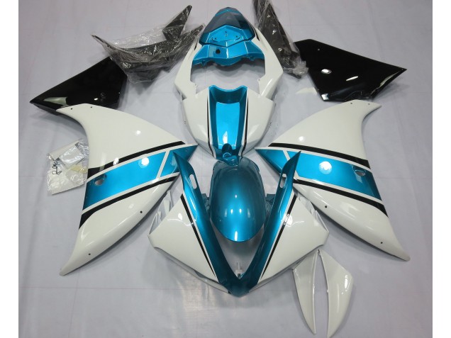 09-11 Glänzend Weiß & Hellblau Yamaha R1 Motorrad Verkleidungen 09-11 Glänzend Weiß & Hellblau Yamaha R1 Motorrad Verkleidungen
