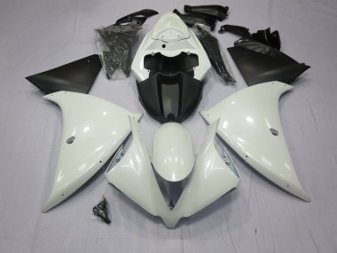 09-11 Glänzend Weiß Yamaha R1 Motorrad Verkleidungen