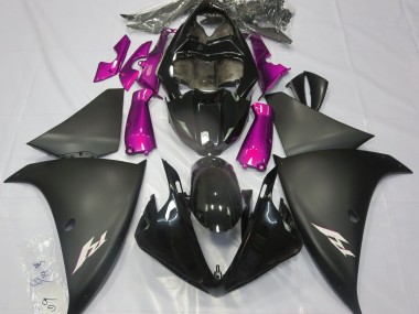 09-11 Matt Schwarz & Pink Yamaha R1 Motorrad Verkleidungen