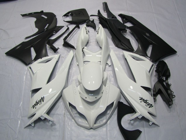 09-12 Glänzend Weiß Kawasaki ZX6R Motorrad Verkleidungen 09-12 Glänzend Weiß Kawasaki ZX6R Motorrad Verkleidungen