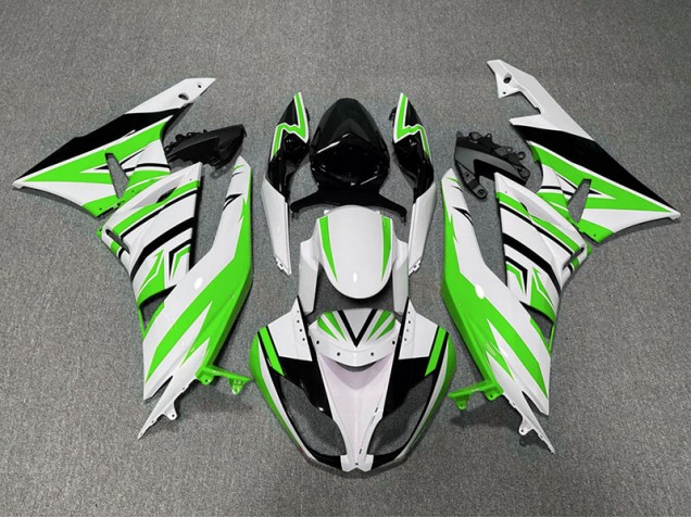 09-12 Grün-Weiß & Schwarz Zag Kawasaki ZX6R Motorrad Verkleidungen 09-12 Grün-Weiß & Schwarz Zag Kawasaki ZX6R Motorrad Verkleidungen