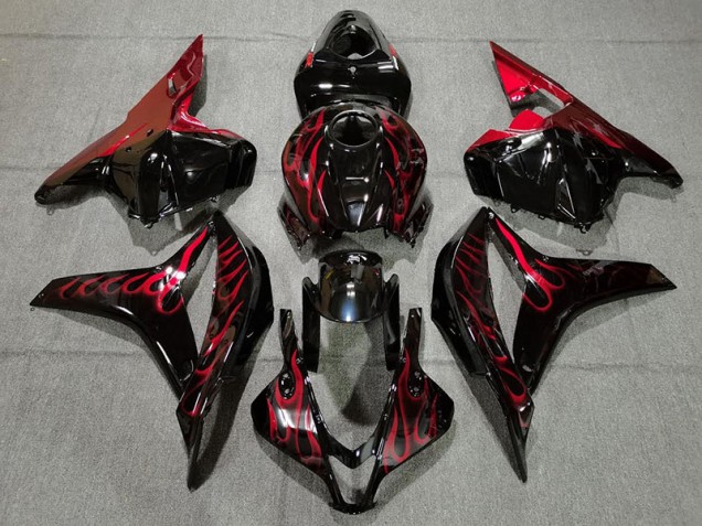 09-12 Rot Flamme Honda CBR600RR Motorrad Verkleidungen 09-12 Rot Flamme Honda CBR600RR Motorrad Verkleidungen