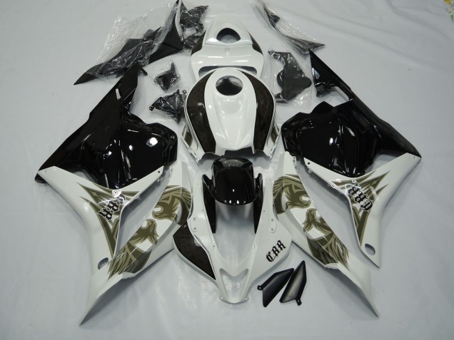 09-12 Schwarz Gold & Weiß Honda CBR600RR Motorrad Verkleidungen 09-12 Schwarz Gold & Weiß Honda CBR600RR Motorrad Verkleidungen