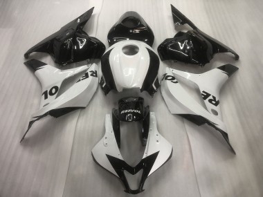 09-12 Weiß / Schwarz Repsol Einfarbig Honda CBR600RR Motorrad Verkleidungen