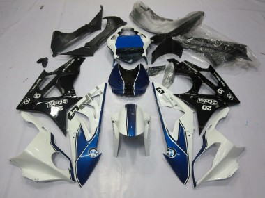 09-14 Alien Blau & Weiß BMW S1000RR Motorrad Verkleidungen
