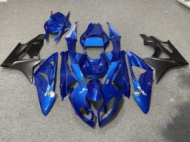 09-14 Alien Blau & Weiß BMW S1000RR Motorrad Verkleidungen