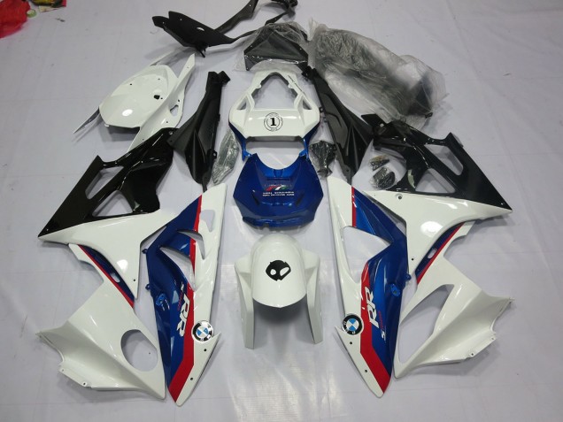 09-14 Alien Blau & Weiß BMW S1000RR Motorrad Verkleidungen